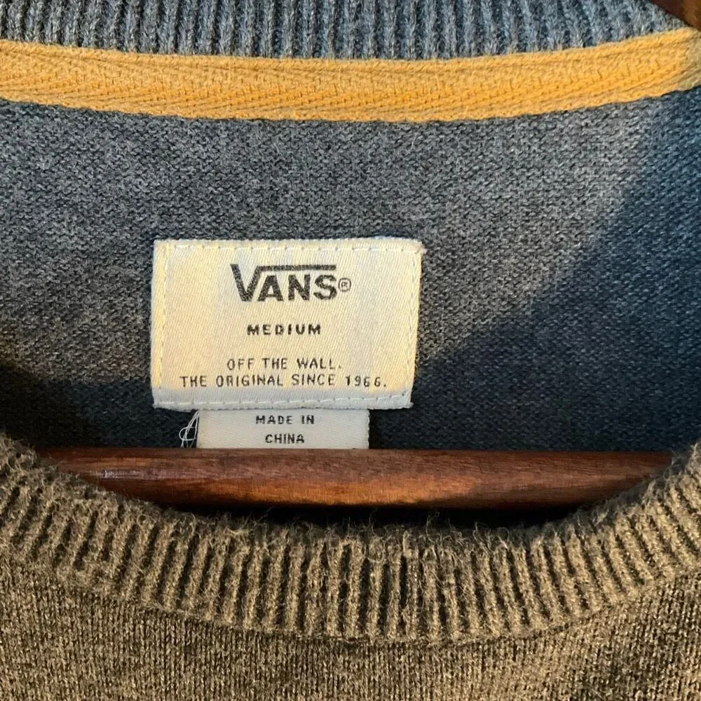 Vintage Y2K Vans Striped Sweater, Medium. 100% cotton